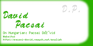 david pacsai business card